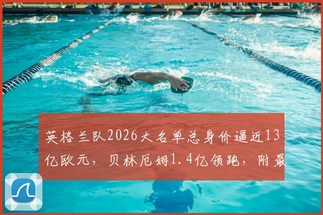 英格兰队2026大名单总身价逼近13亿欧元,贝林厄姆1.4亿领跑,附最新球员身价排行榜